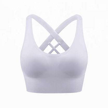 Cross Back Shockproof Sports Bra